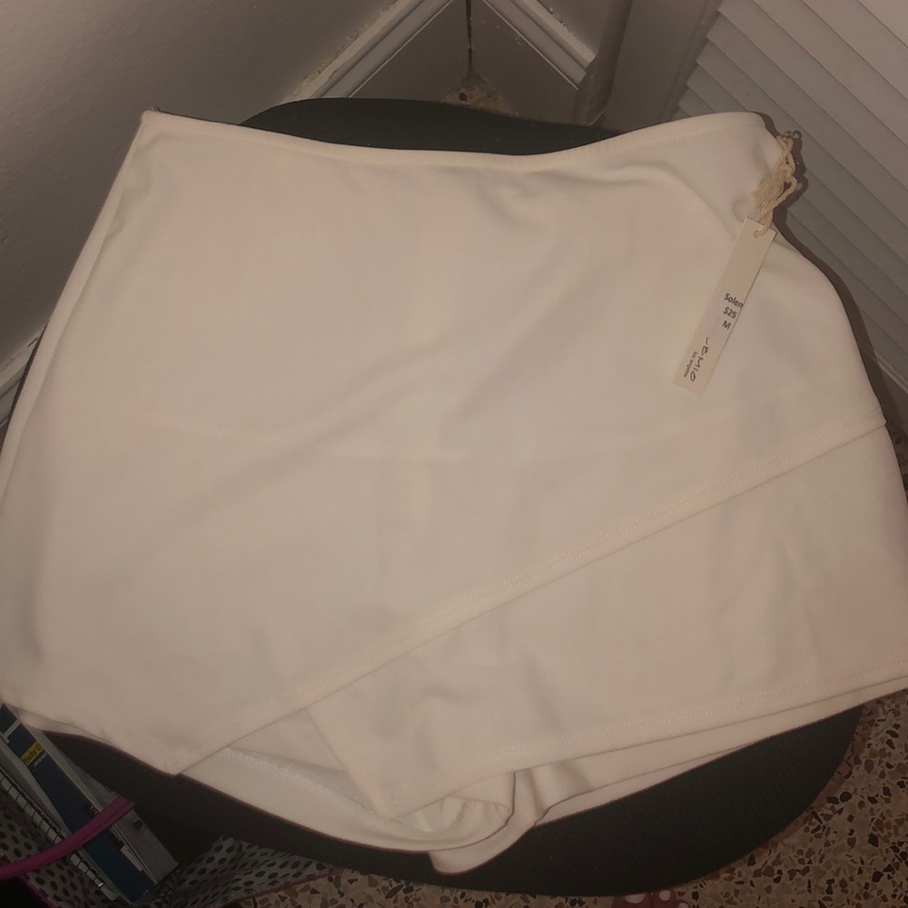 white fancy skort